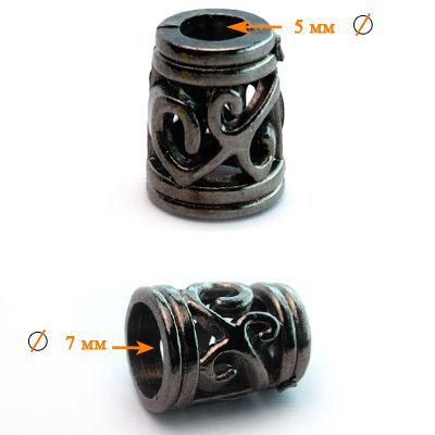 Наконечник пластиковый Г381 10*13мм цв.чёрный никель  