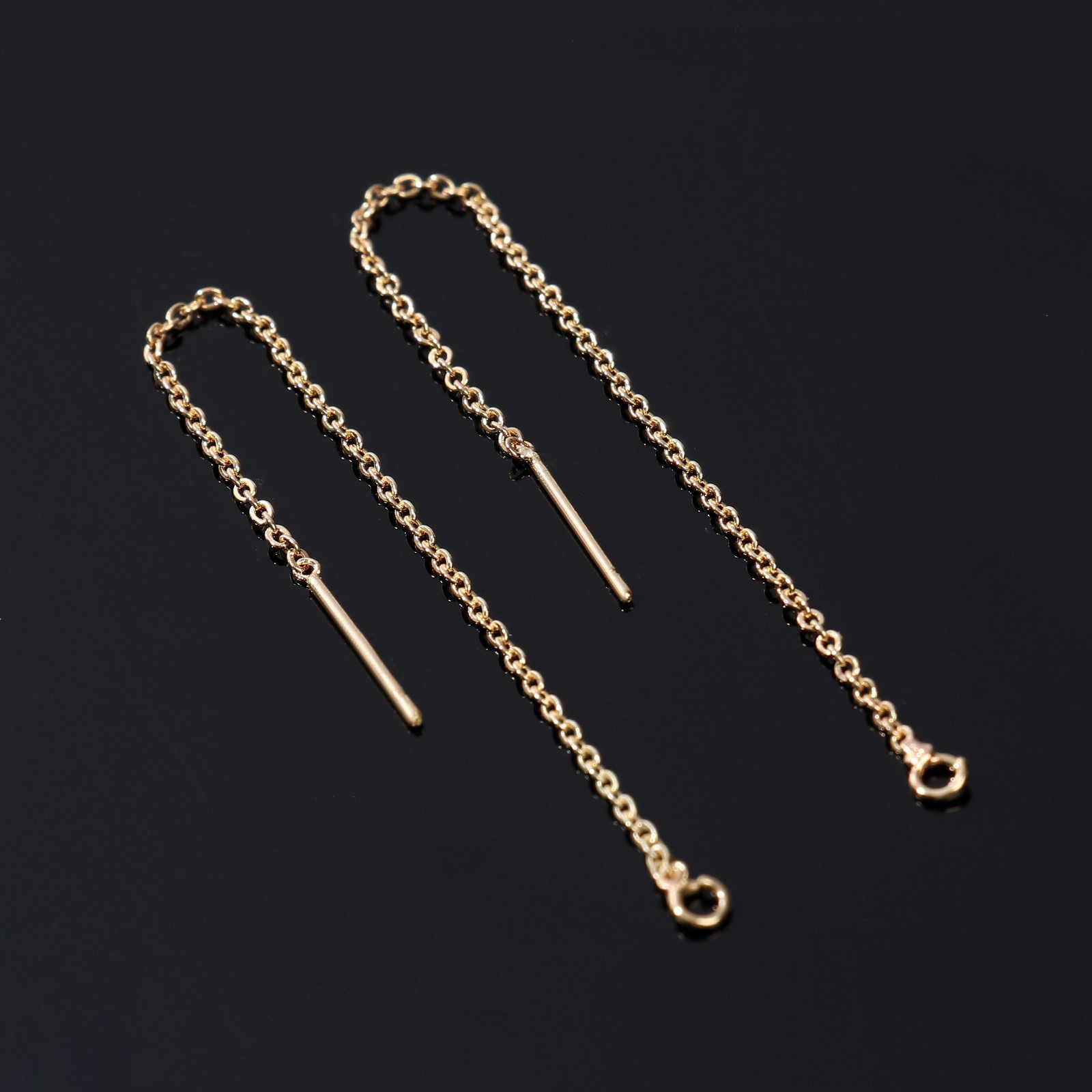 Основа для пусет 9770153 протяжка с цепочкой (пара) цв.золото 