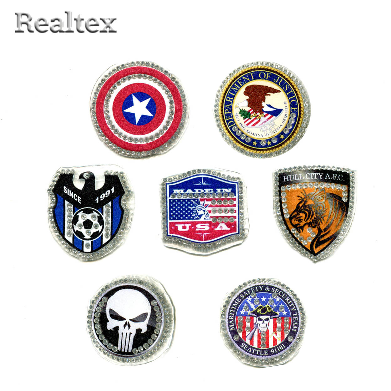 Термоаппликации со стразами Ф-15/5 ассотри