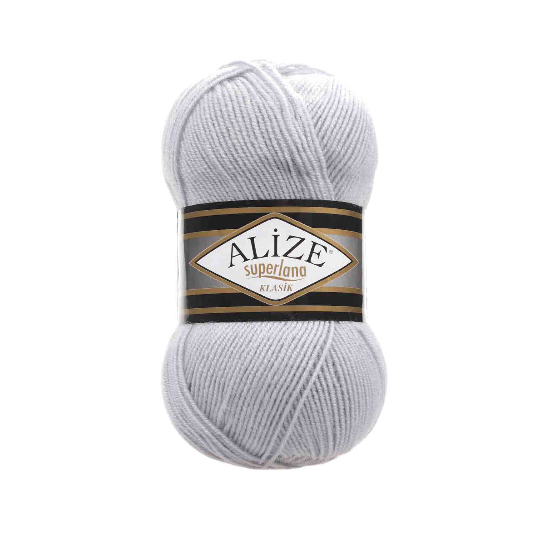 Пряжа Alize "Super Lana Klasik" (100гр) цв.698 лунный камень