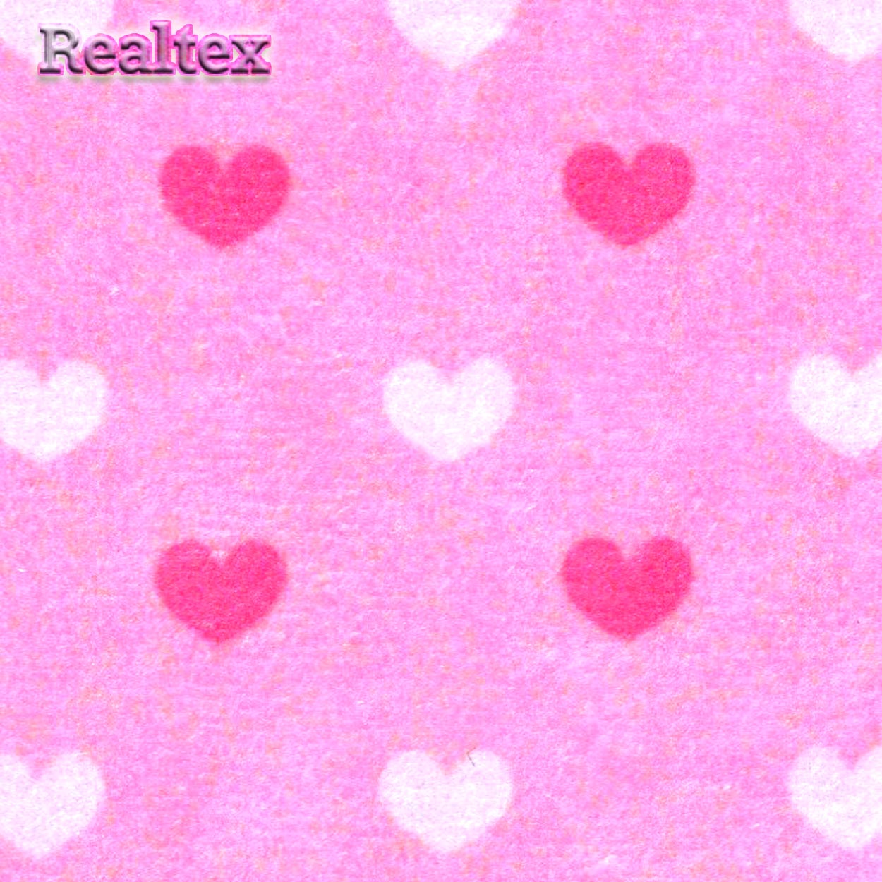 Мех с принтом сердечки коротковорсовый 29497 3мм цв.светло-розовый/белый/розовый