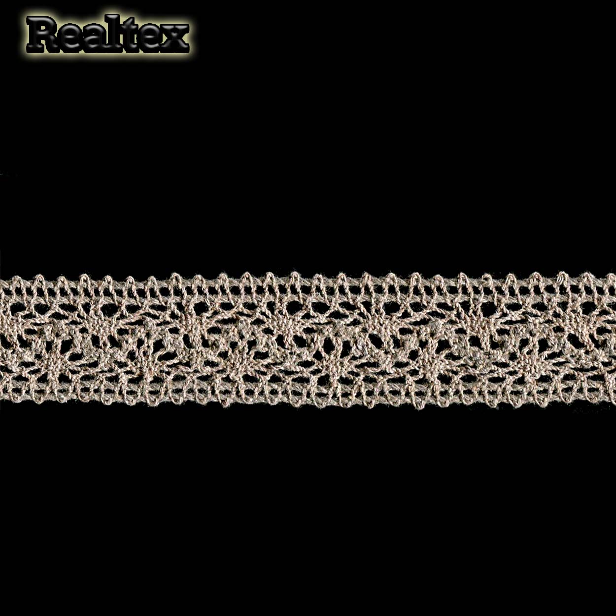 Кружево вязаное  27мм 27.01.101 цв.08 кофе