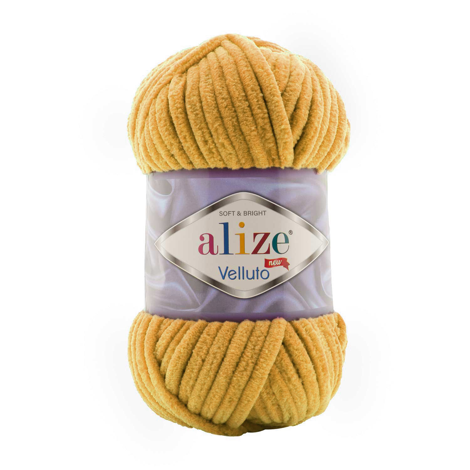 Пряжа Alize "Velluto" (0,5кг) цв.002 шафран