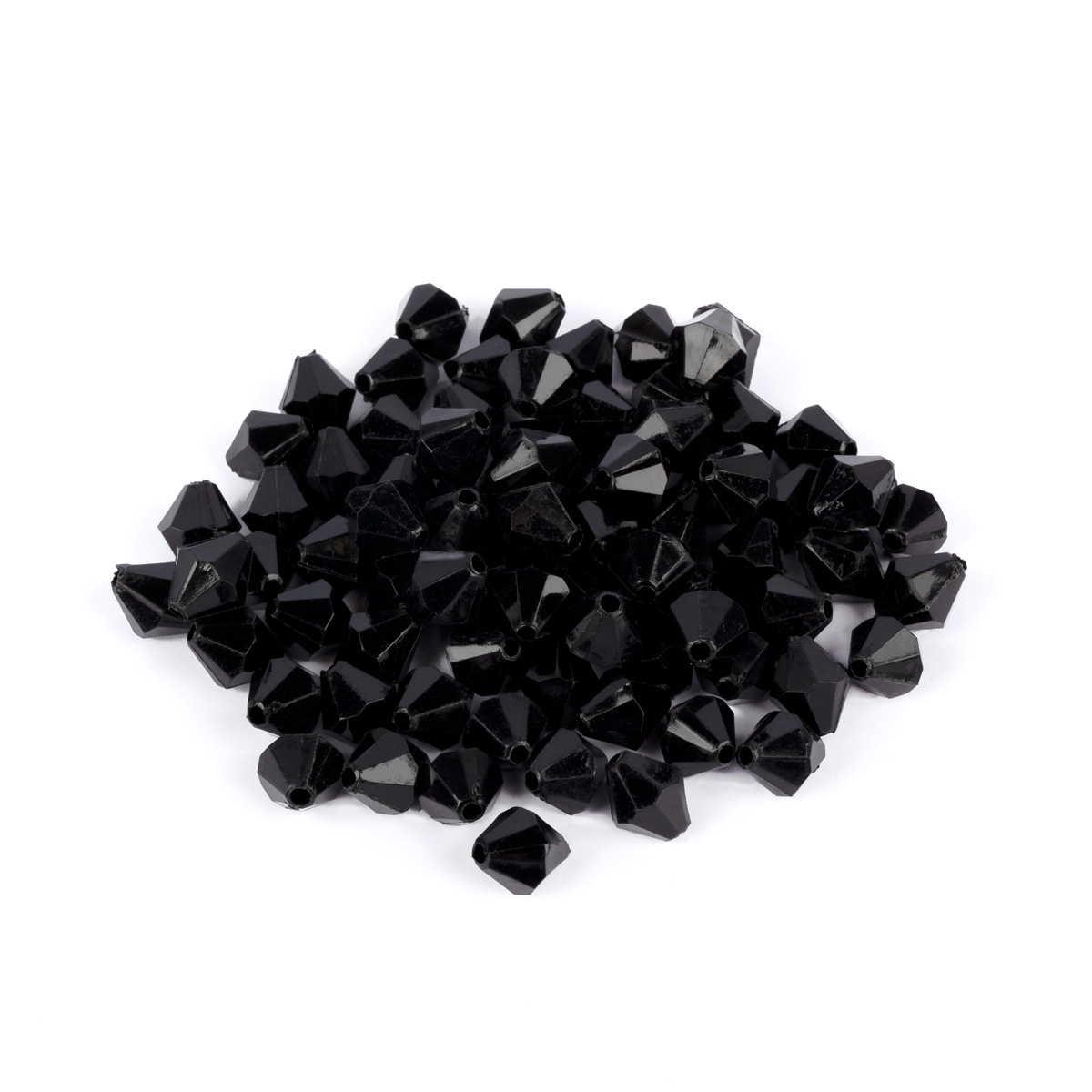 Бусины акриловые ARO-1 "Zlatka" 9*10мм (25гр) цв.198 чёрный