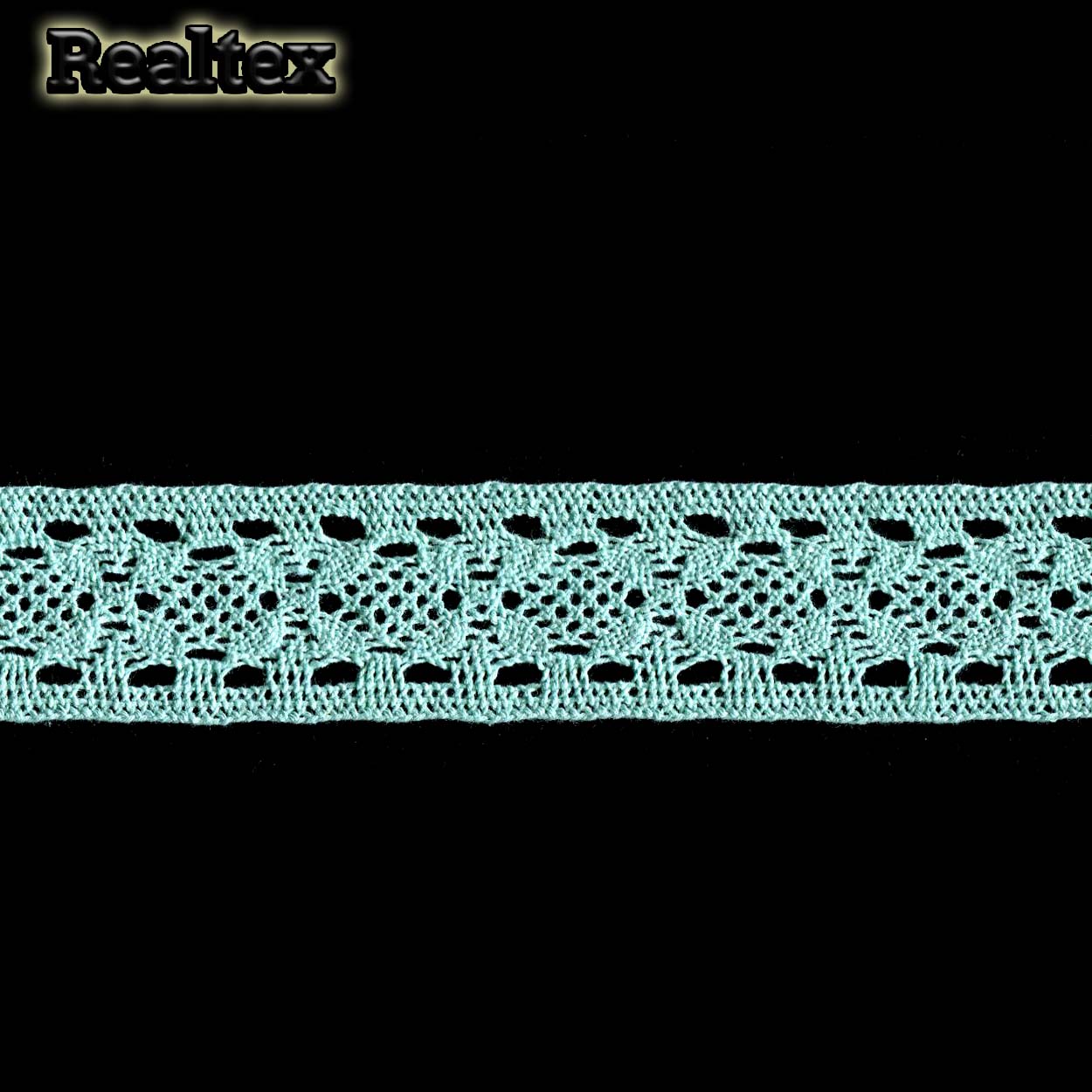 Кружево вязаное  35мм 35.01.094 (25м) цв.19 мята