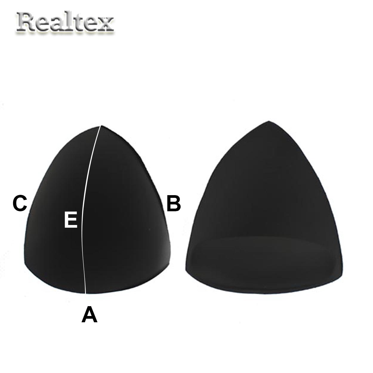 Чашечки Realtex корсетные R213 с эффектом push-up разм. №M (10пар) цв.черный