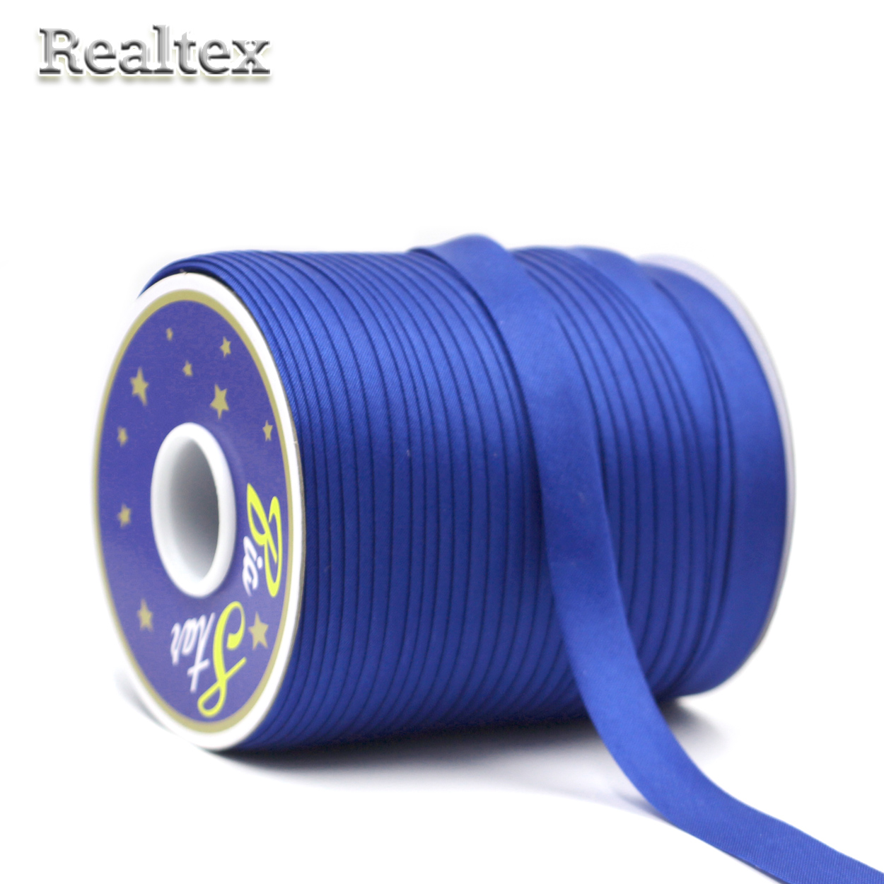 Косая бейка атласная 15мм (132м) цв.6117 яр.синий