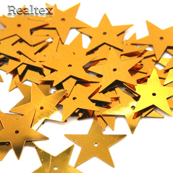Пайетки "Астра" (10гр) "звездочки" 20мм цв.A1 золото