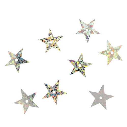 Пайетки "Астра" (10гр) "звездочки" 13мм цв.50112 серебро голограмма