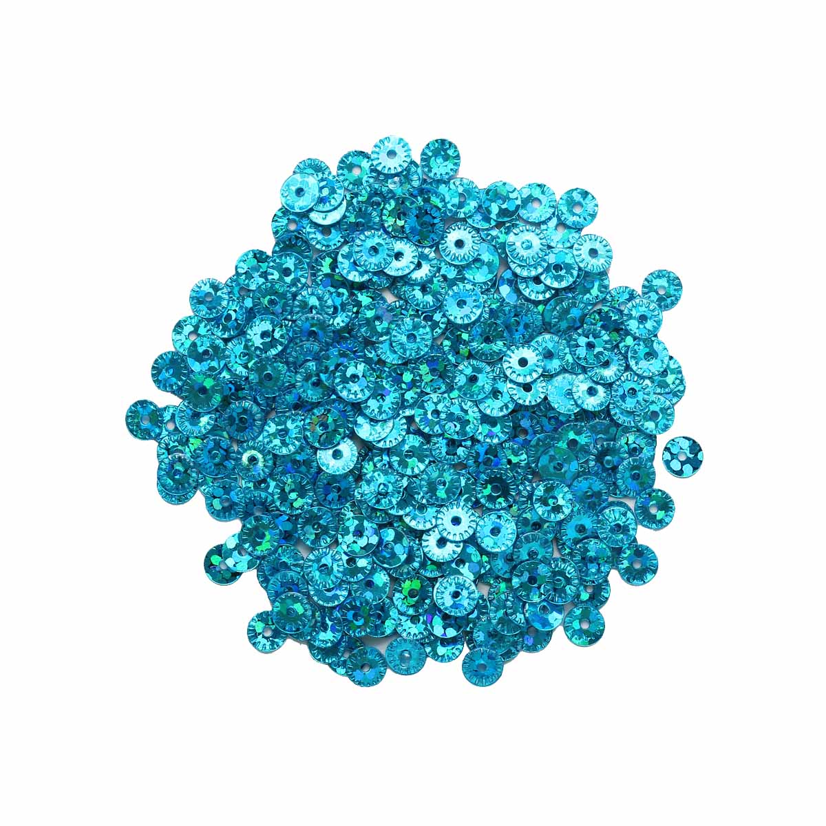 Пайетки "Астра" (10гр) "рельефные 14" 4мм цв.50132 голубой голографик