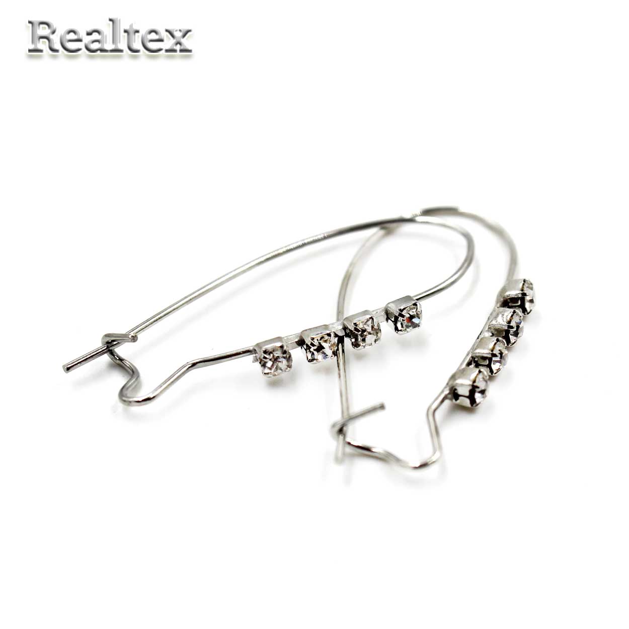 Швензы со стразами ER-05 цв.никель