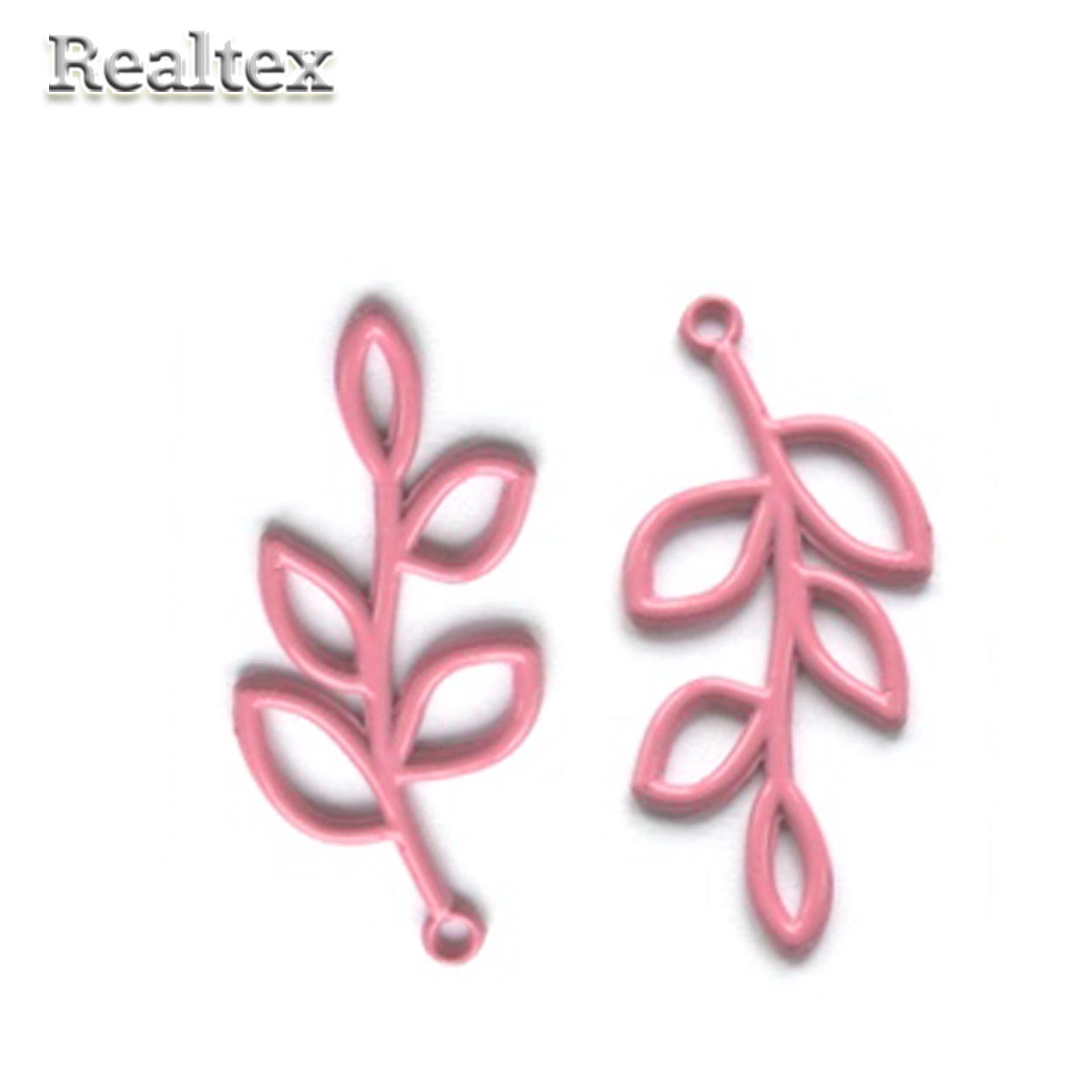 Подвеска металл 3219 "Веточка" 20*40мм цв.розовый