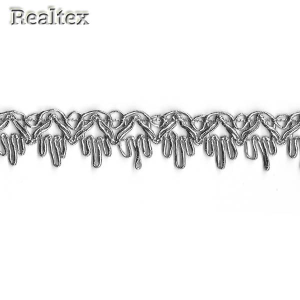Тесьма металлизированная 16мм MTR-14 цв.серебро 