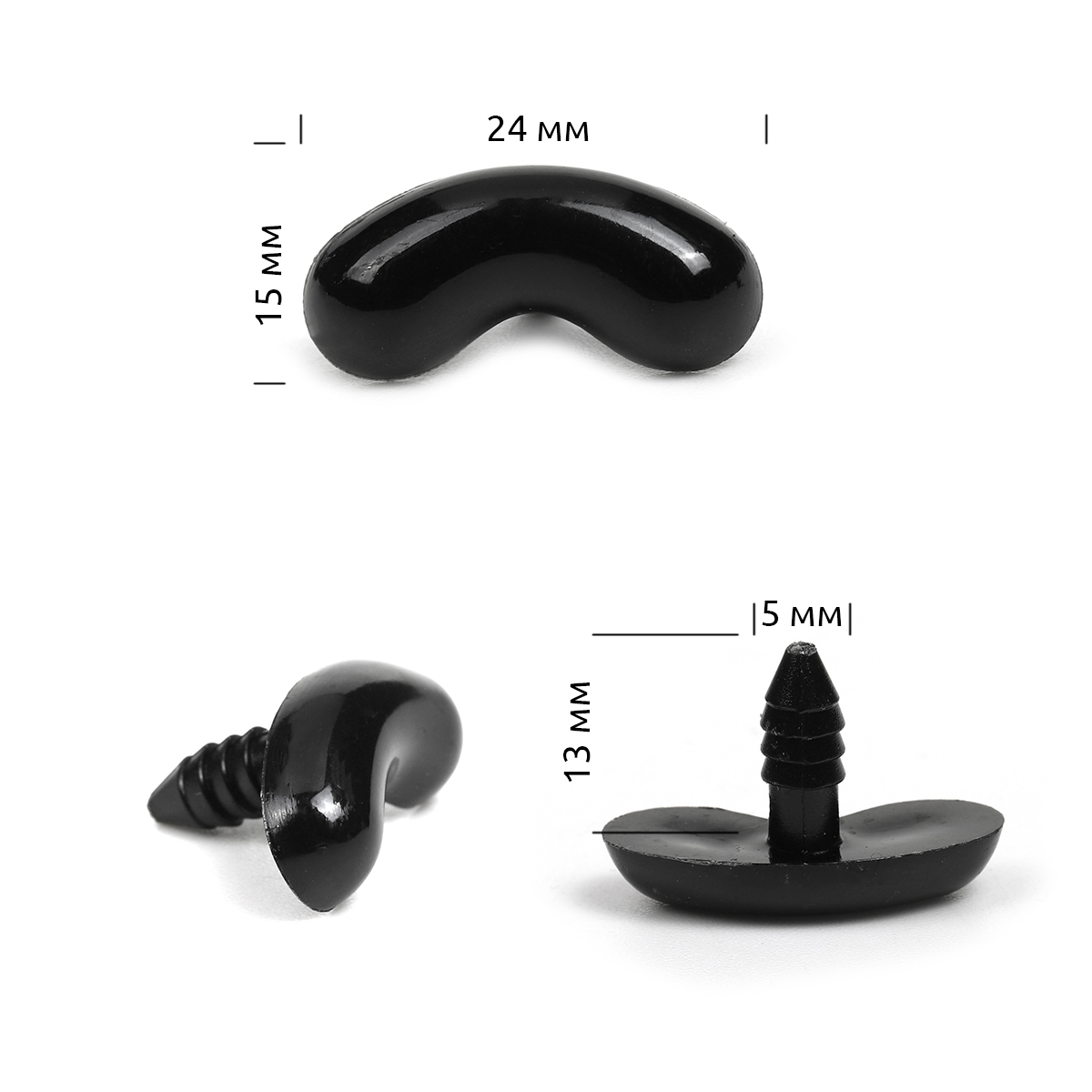 Брови полукруглые TBY.70081 цв.черный