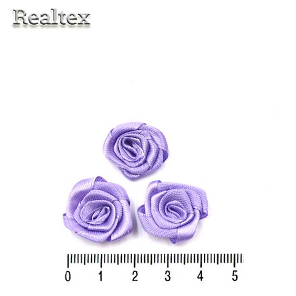 Розочки пришивные атласные Реалтекс R-3 цв.сиреневый