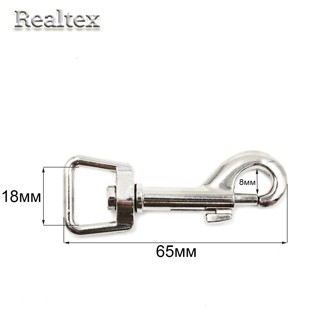  Карабин Реалтекс LD-137 18*65мм (25шт) цв.никель