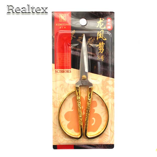 Ножницы Realtex "Xizhiyuan" 150мм с золотыми ручками