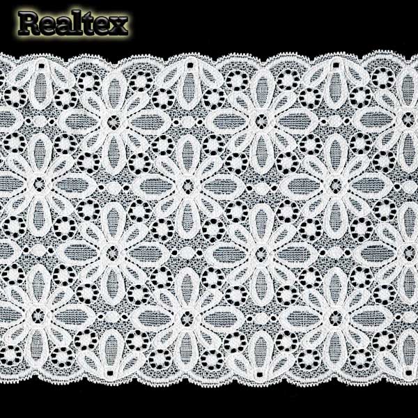 Кружево стрейч 180мм TBY 8026 цв.1 белый