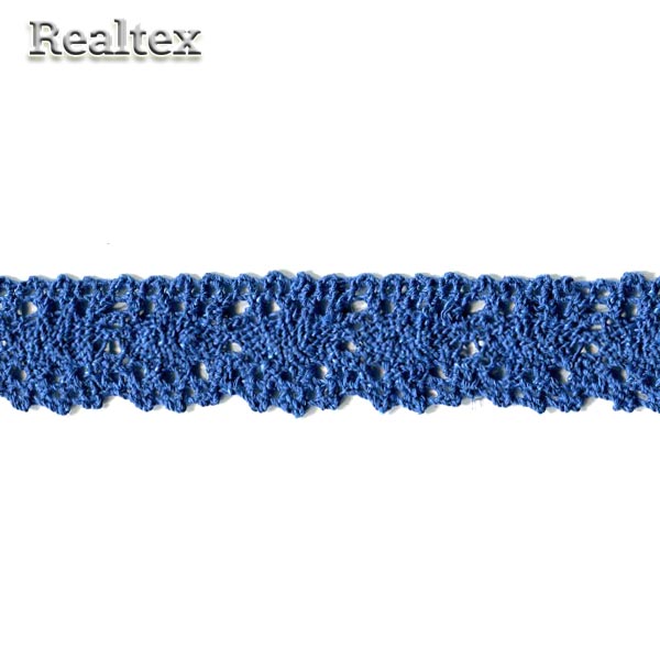 Кружево вязаное  25мм 25.01.097 цв.23 василек