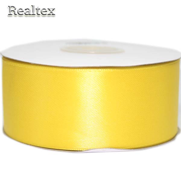 Лента атласная 38мм Realtex (32.9м) цв.015 желтый