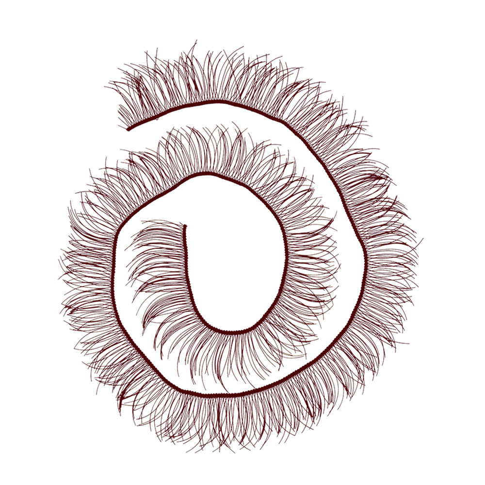 Ресницы для кукол 10мм EYL-3 (20шт) цв.коричневый