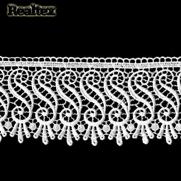 Кружево гипюр  91мм TR 8G8328 цв.04 белый