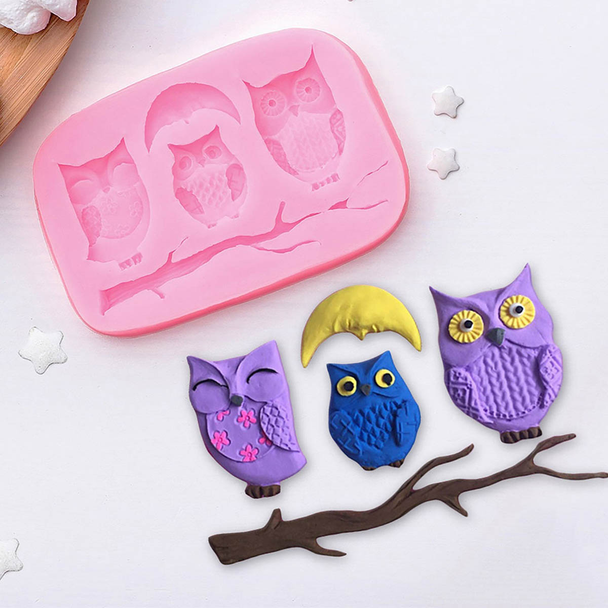 Молд для декора 1685232 "Совы"