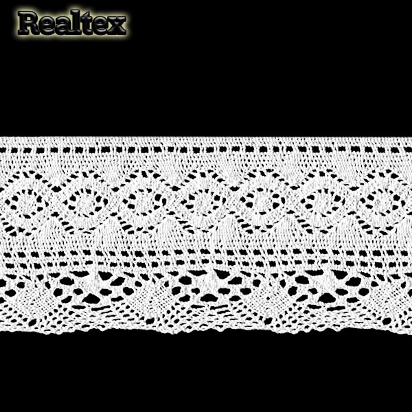 Кружево вязаное 100мм 100.01.172 (25м) цв.01 белый