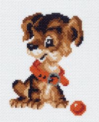 Рисунок на канве МП №930 "Тобик" 16*20см