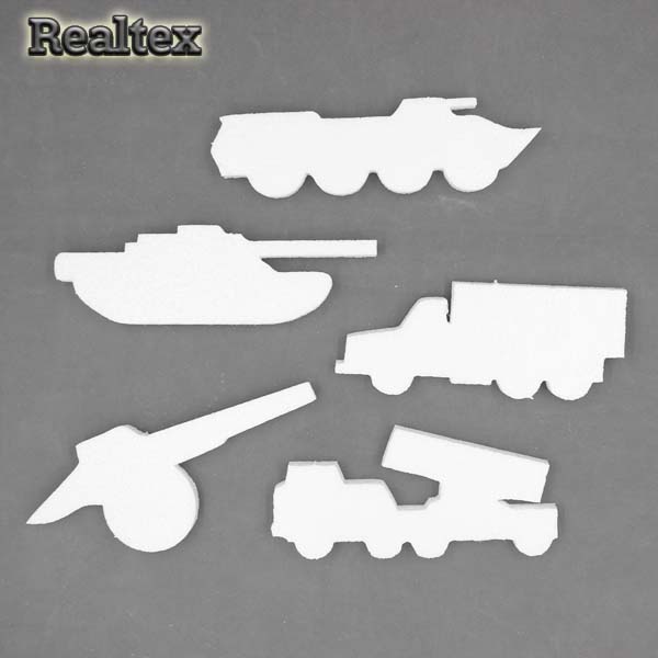 Заготовка для декорирования Военная техника 16-20см (пенопласт пористый)