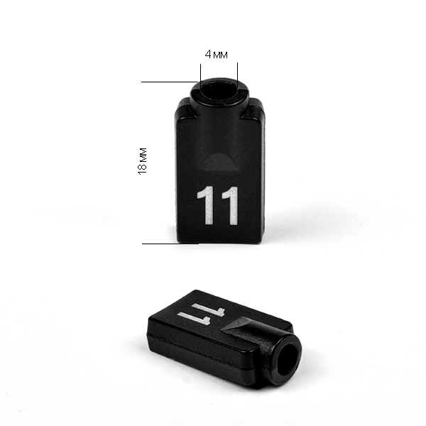 Наконечник металлический TC07 18мм (20шт) цв.чёрный  