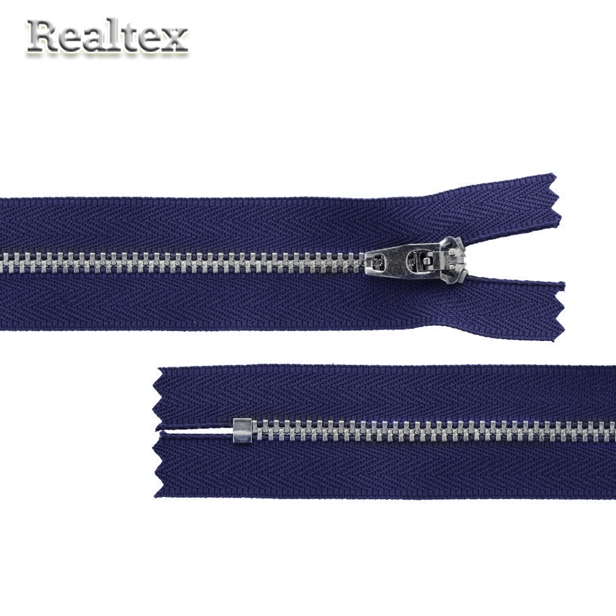 Молнии джинсовые JIN 4N никель 18см Т.4, неразъёмная цв.318 темно-синий