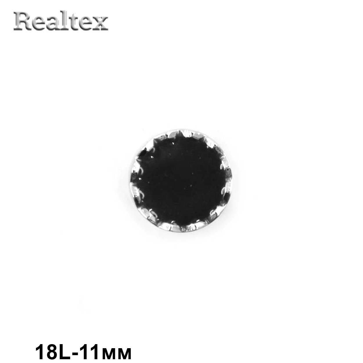 Пуговицы LA X-44 18L (72шт) цв.Black/S