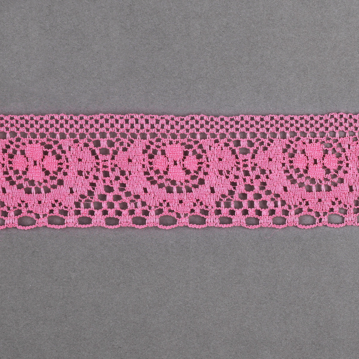 Кружево капроновое  40мм TBY 1660 (27,4м) цв.218 ярко-розовый