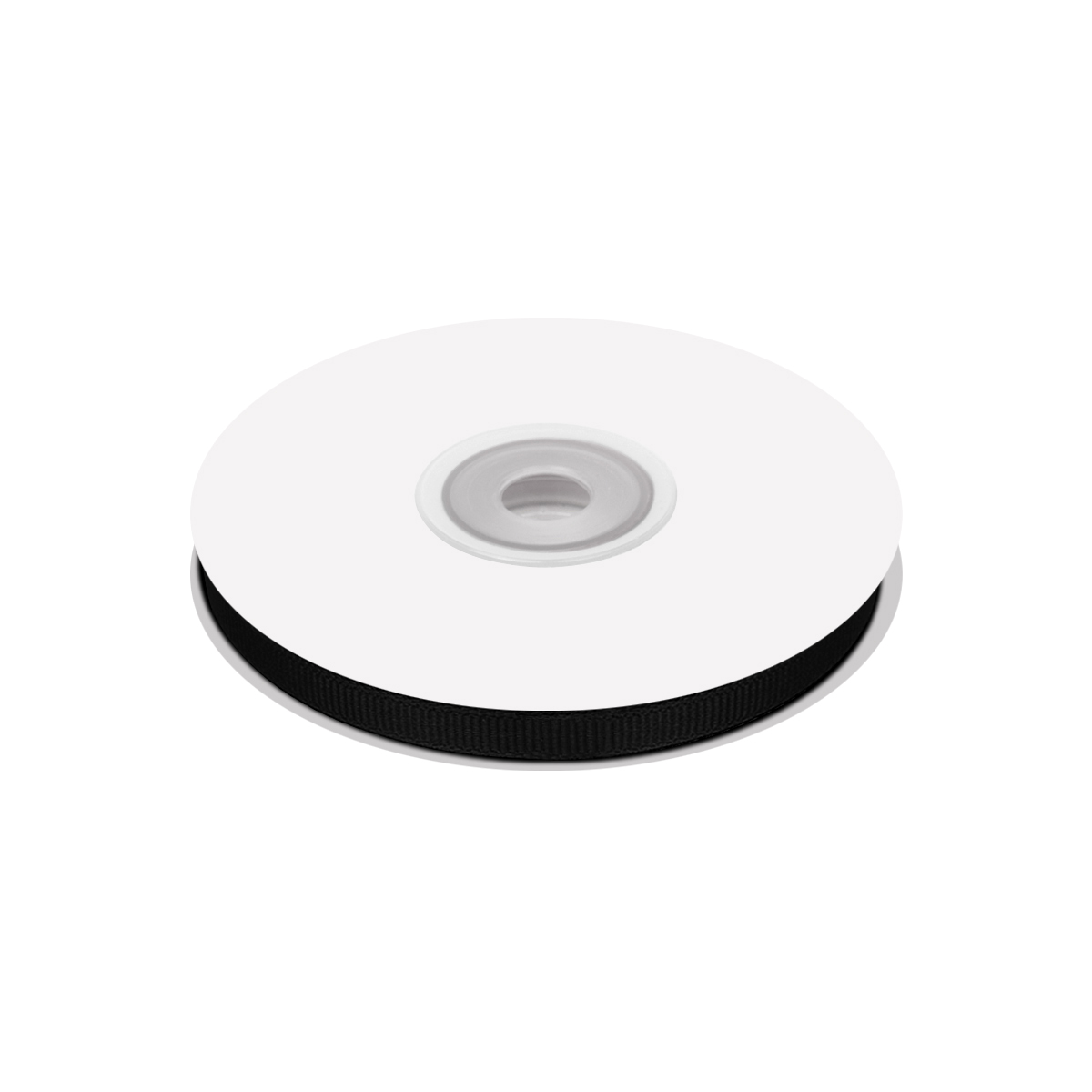 Лента репсовая  6мм MG (22,8м) цв.030 чёрный