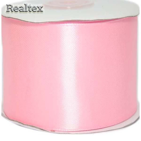 Лента атласная 75мм Реалтекс (32.9м) цв.004 светло-розовый