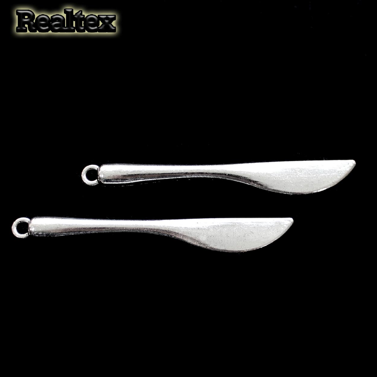 Подвеска металл 4145 "Ложка" объёмная 9*67мм (2шт) 