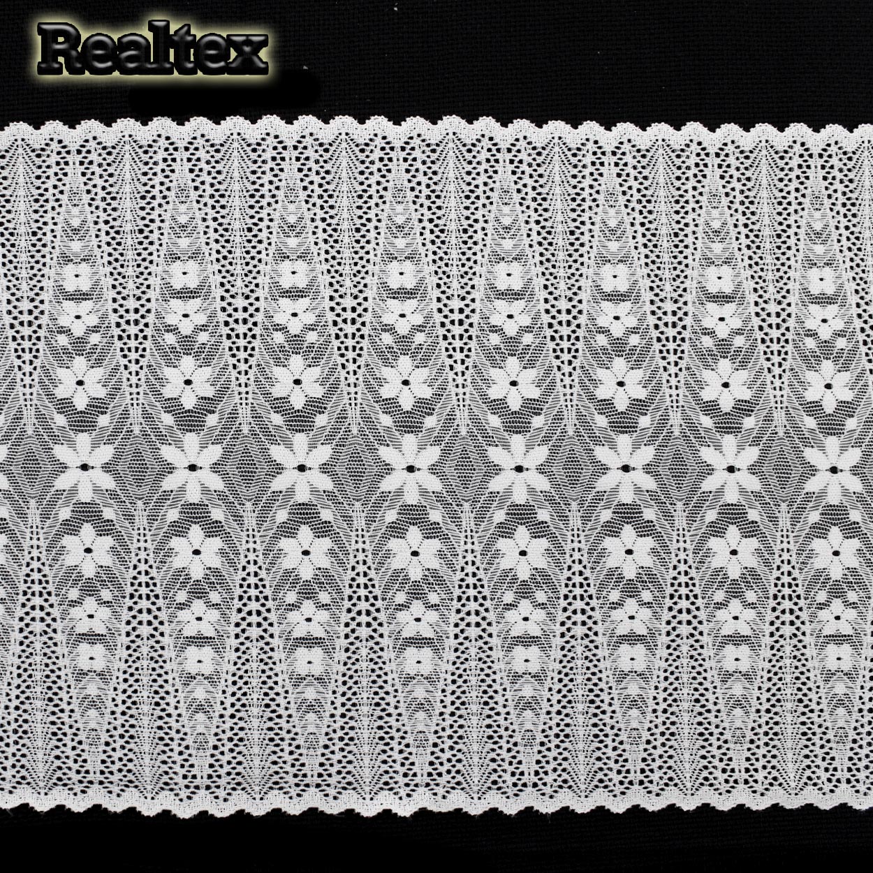 Кружево стрейч 220мм TBY 1909цв.004 белый