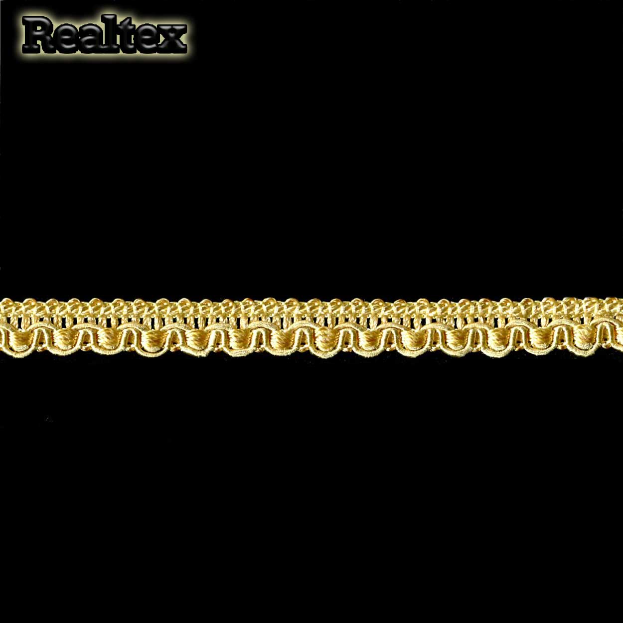 Тесьма отделочная Realtex 9927 12мм цв.золотистый 