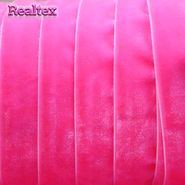 Лента бархатная УТ 20мм цв.8529 ярко-розовый