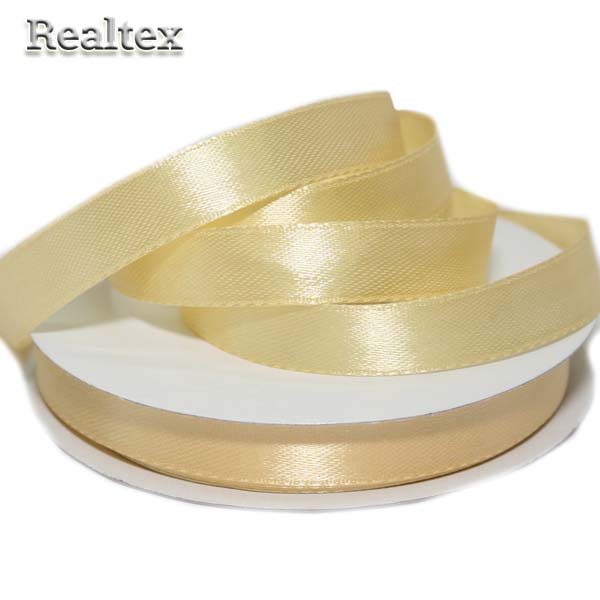 Лента атласная 12мм Realtex (32,9м) цв.176 золотистый
