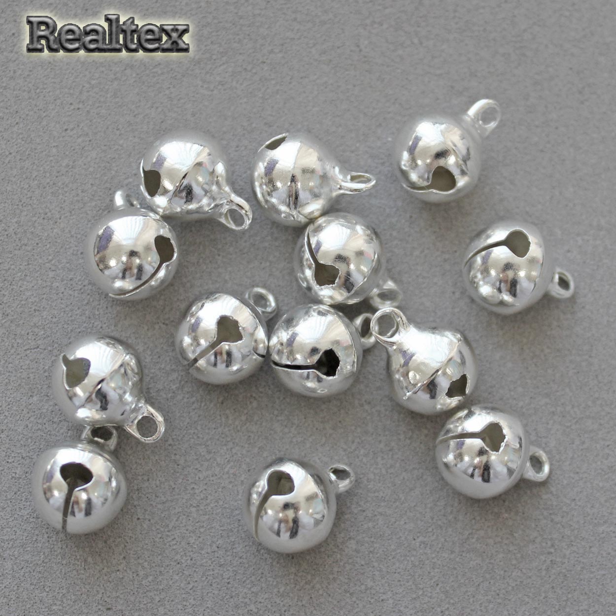 Бубенчики Реалтекс Premium металлические 10мм цв.серебро