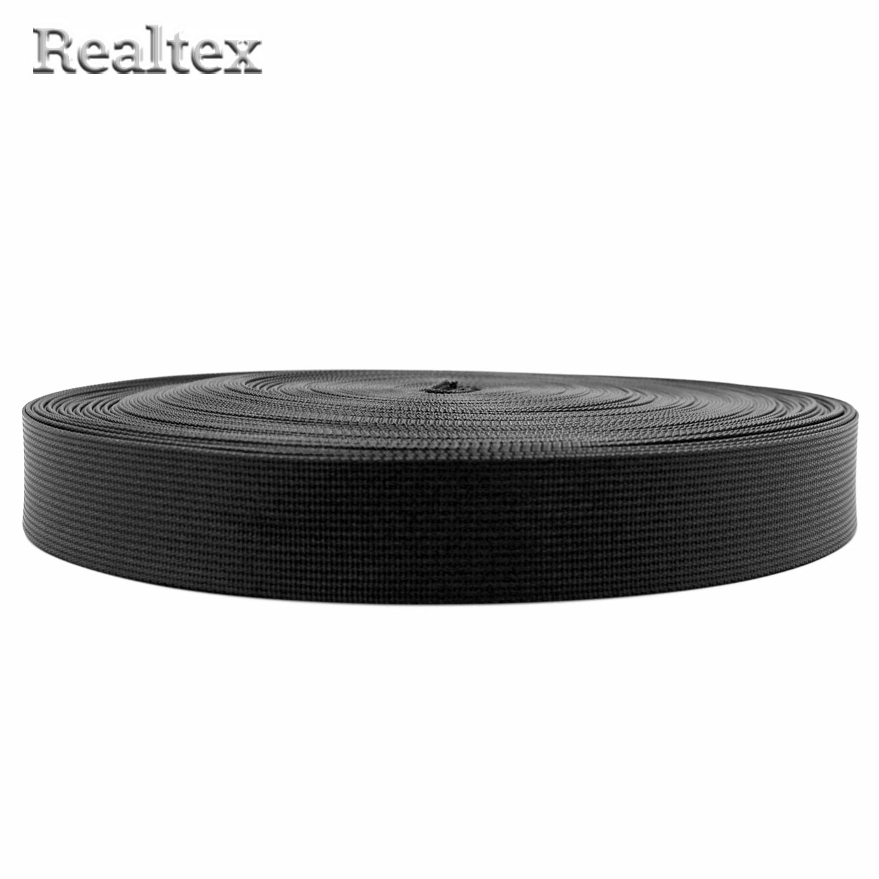  Лента ременная Realtex Premium 32мм (45,7м) цв.черный