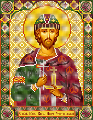 Рисунок на канве для бисера НС С9182 "Св.Блг.Великий Князь Игорь Черниговский" 