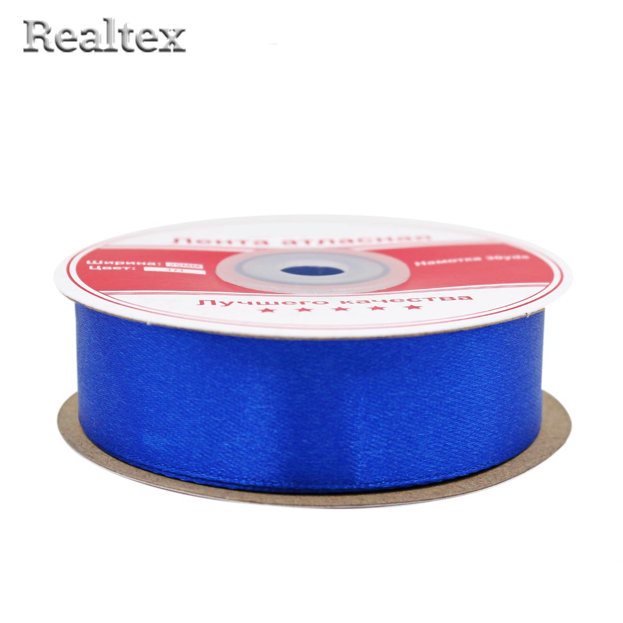 Лента атласная 25мм Realtex (27,4м) цв.171 электик
