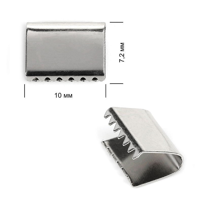 Наконечник-зажим для стропы TBY.1735 (20шт) цв.никель 