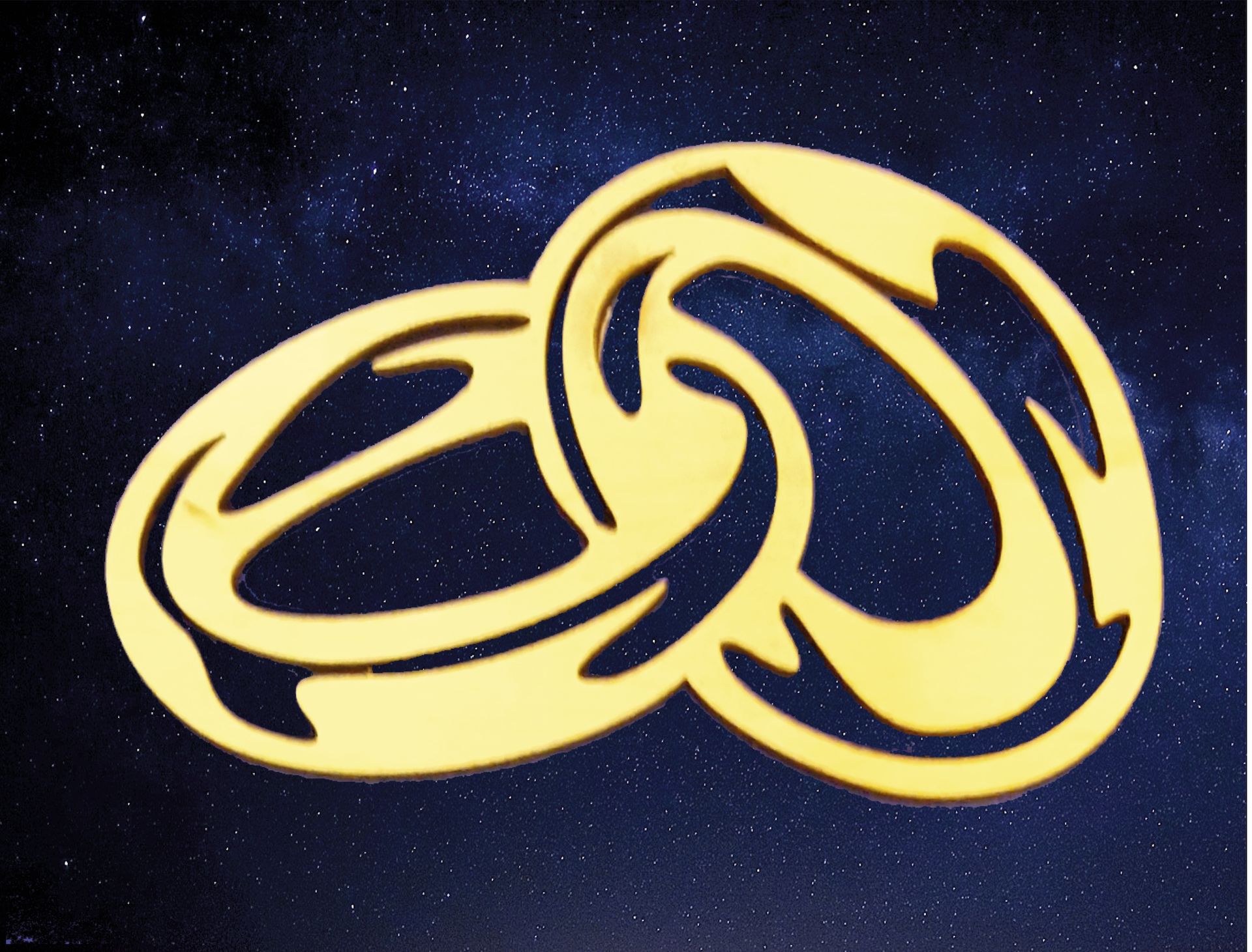 Заготовка для декорирования деревянная Обручальные кольца 10см