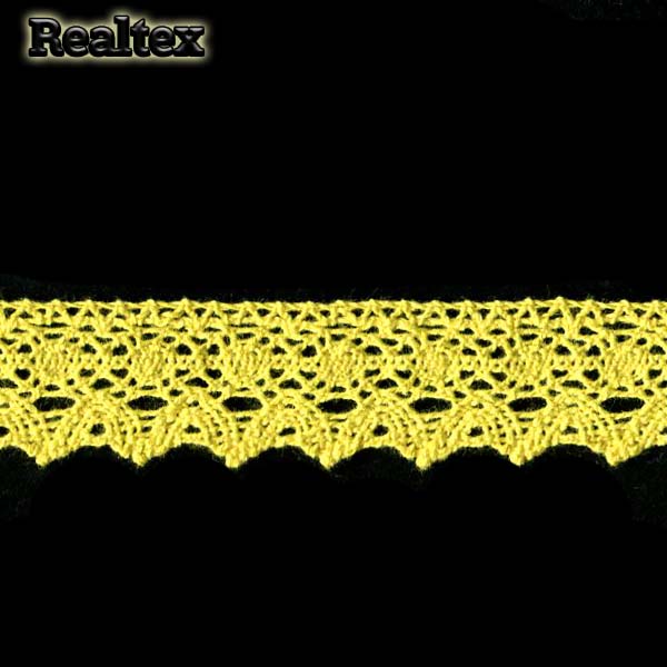 Кружево вязаное  25мм 25.01.117 цв.29 желтый
