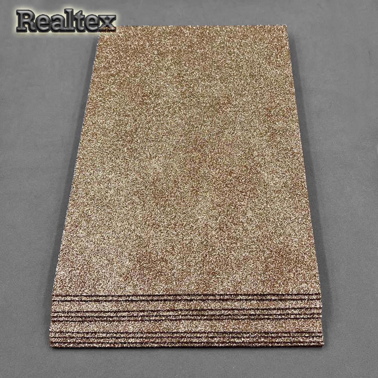 Фоамиран глиттерный Realtex 2мм цв.11/2 т.бежевый 