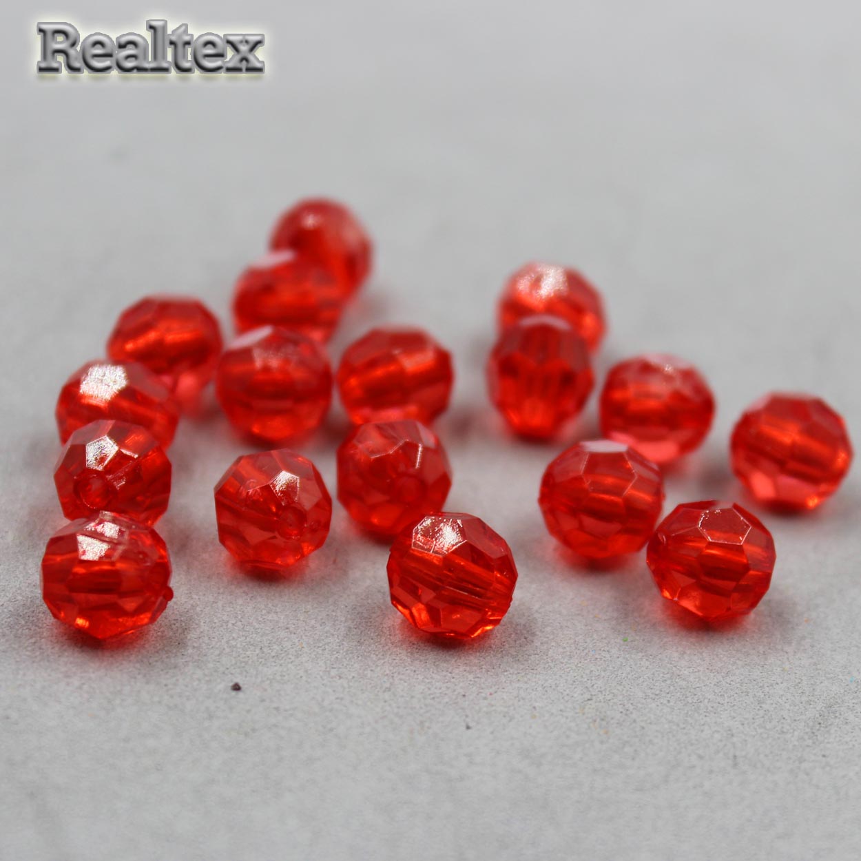 Бусины акриловые 3241 10мм (100гр) цв.04 красный